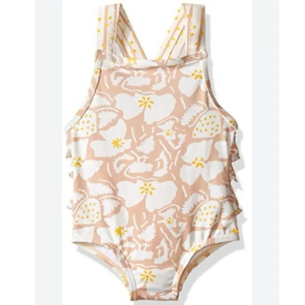 Stella McCartney girls floral swimsuit with ruffles size 8